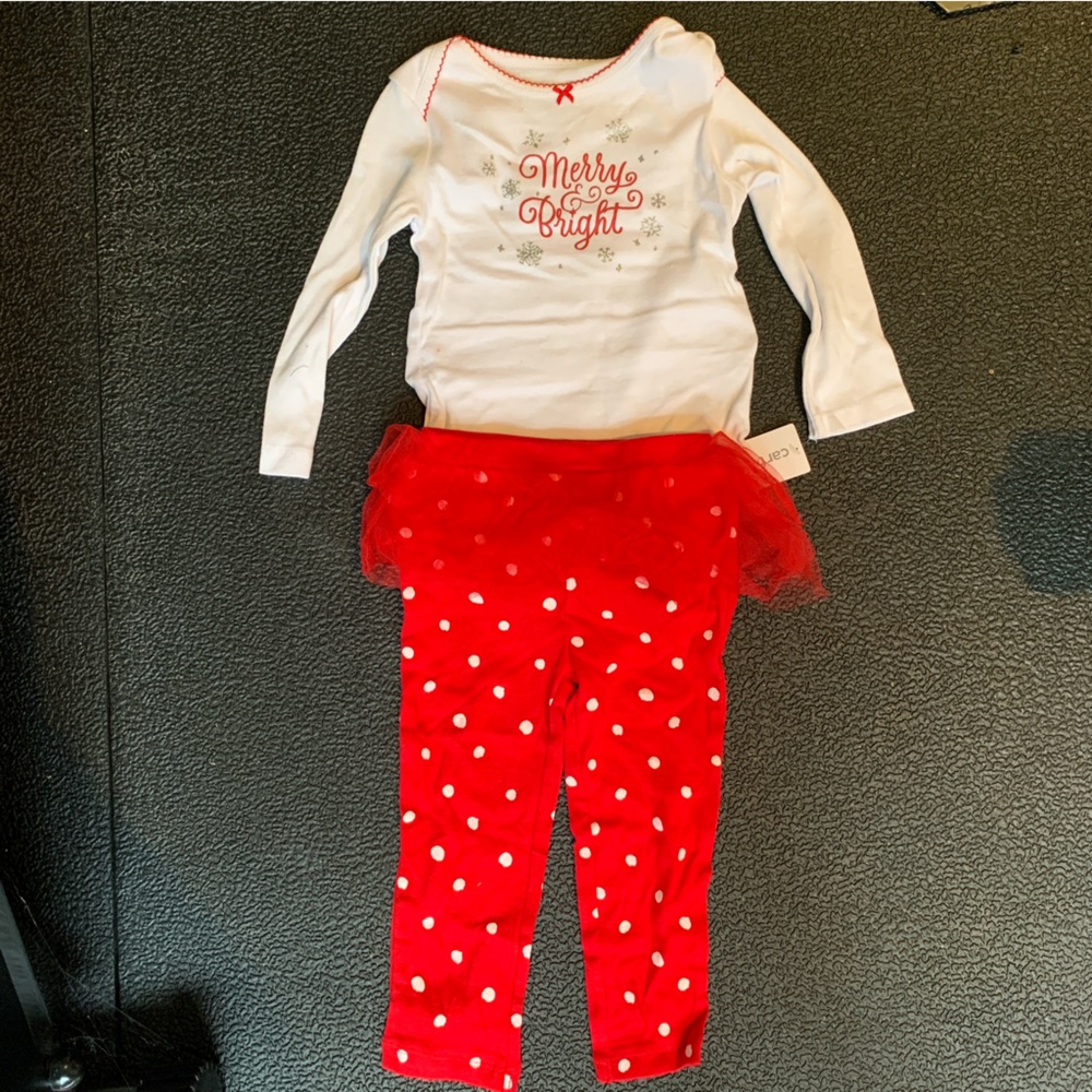 Gift for 2 y.o. Girl!  Carter’s red and white set